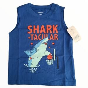 Carter's shark-tacular tank top blue Size 24 months